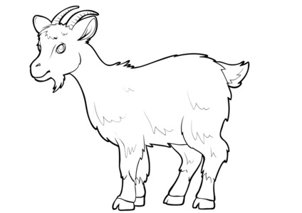 山羊卡通插图照片