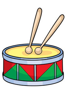 鼓的卡通插图照片
