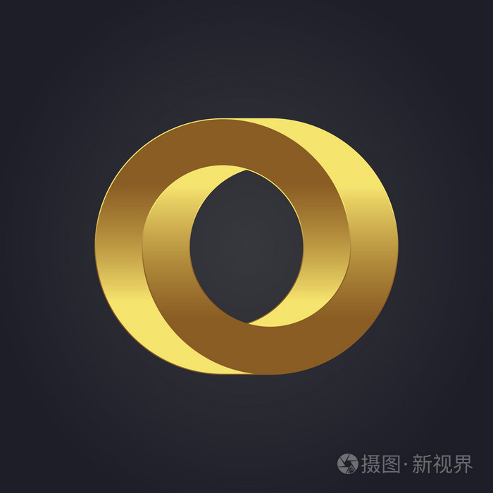 图形黄金字母 o