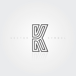 图形创意线字母 k照片