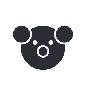 熊图标矢量隔离白色背景为您的 web 和移动应用程序设计, 熊徽标概念