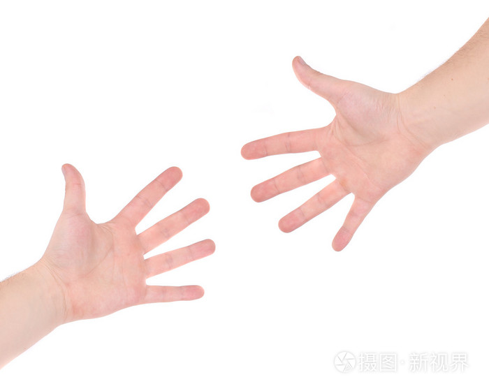 两只手的达成彼此