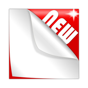 纸折角形的一个新的标志照片