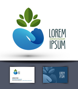 种植者矢量 logo 设计模板.植物或生态的图标照片