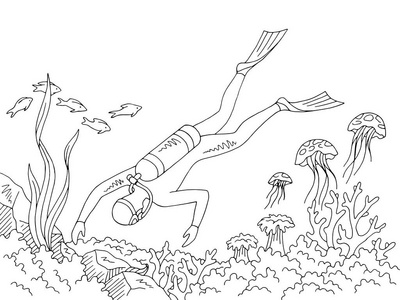 潜水面具剪影图片-潜水面具剪影素材-潜水面具剪影插画-摄图新视界