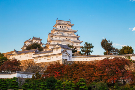 在日本兵库县姬路城堡