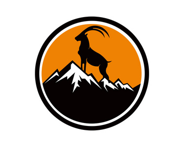 山哺乳动物山羊剪影动物照片