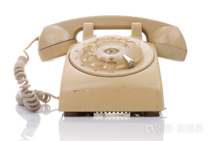 又旧又脏的老式电话