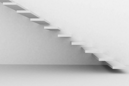 抽象白色楼梯