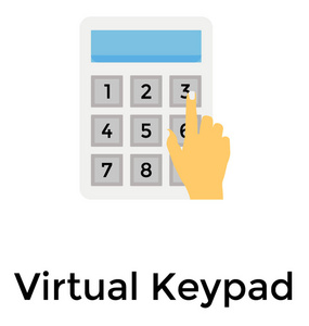 虚拟键盘的平面图标设计