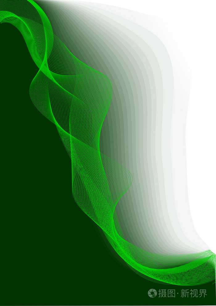 绿色白色矢量线背景