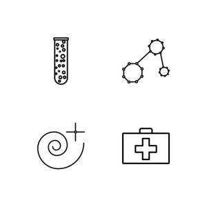 科学简单概述图标集