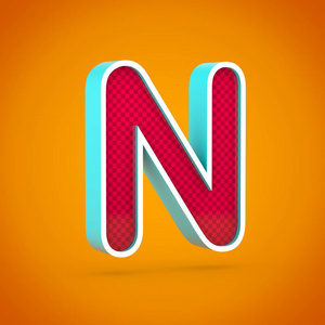 红色字母 n 大写.