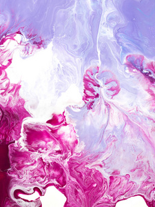 创意粉红和紫罗兰抽象手绘背景, 大理石纹理, 在画布上的丙烯酸绘画片断。现代艺术。当代艺术