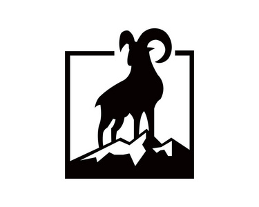 山哺乳动物山羊剪影动物照片