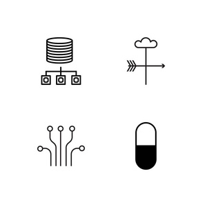 科学简单概述图标集