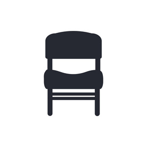 椅子图标矢量隔离在白色背景为您的 web 和移动应用程序设计, 椅子徽标概念