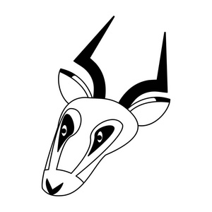 羚羊野生动物矢量插画图形设计