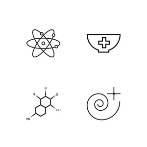 科学简单概述图标集