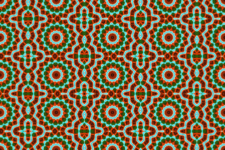 无缝图案背景, 重复抽象万花筒形状对称背景图形设计照片