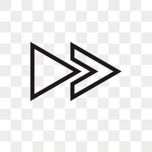 在透明背景上隔离的向右箭头矢量图标, 右箭头徽标概念照片