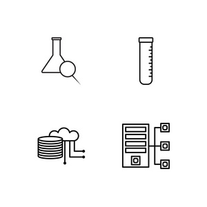 科学简单概述图标集