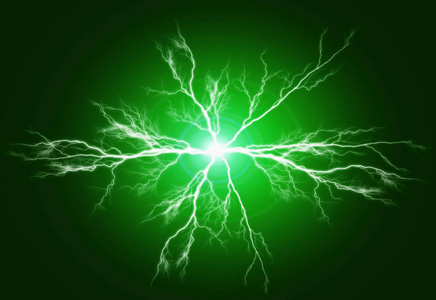 纯净的电源和电力在黑暗中的爆炸式增长