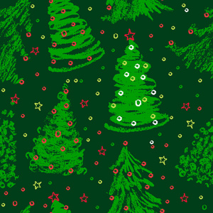 无缝的圣诞节树模式