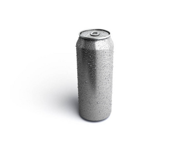金属铝饮料饮料可以3d 渲染白色