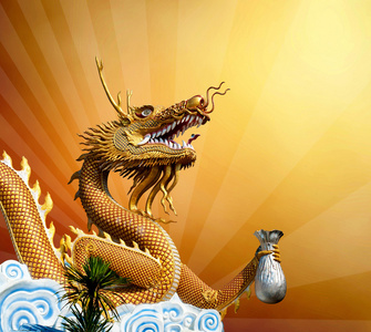 在背景上龙照片