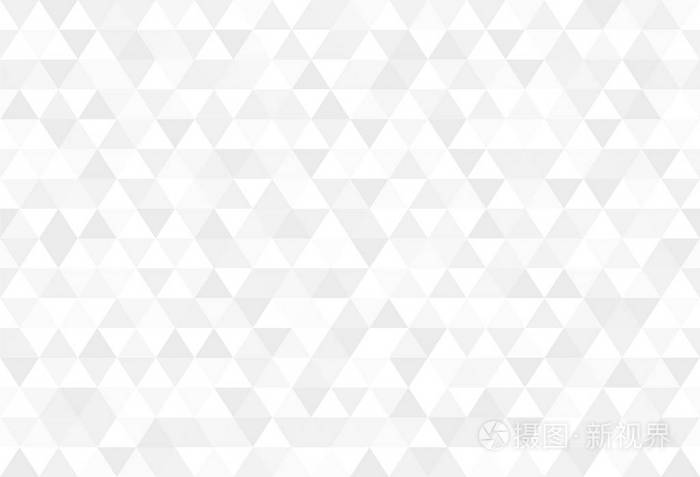 白色灰色抽象三角形复古纸图案几何马赛克派对背景