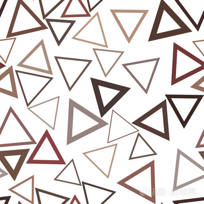 无缝彩色抽象三角形几何图案生成艺术背景矢量插图图形