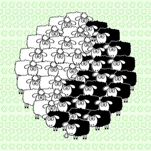 sheeps.yin杨.基于著名道教 sym 图像