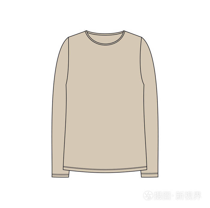 长袖t恤技术示意图插画-正版商用图片09ov1u-摄图新视界