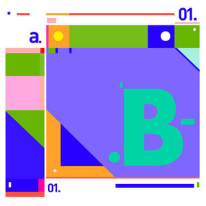 颜色块类型矢量字母 b 孟菲斯风格几何颜色轮廓字体.图形装饰类型.