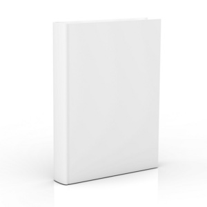 没有封面孤立的白色背景上的空白书封面照片