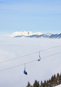 卡普伦，kitzsteinhorn 冰川的滑雪胜地。奥地利