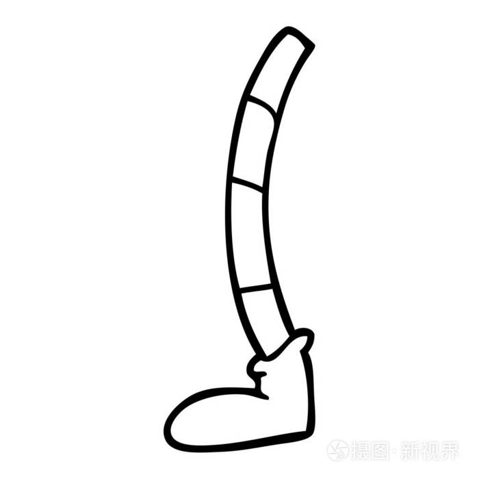 线条画动画片复古腿