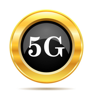 5g 图标。白色背景上的互联网按钮