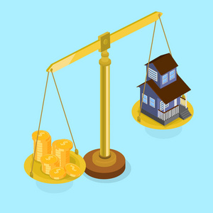 住房交易储蓄房地产估价和保险.等距图照片