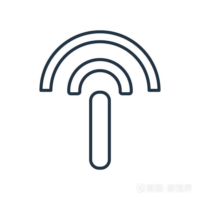 信号图标矢量被隔离在白色背景, 信号透明符号