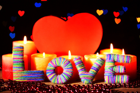 蜡烛灯背景，恋爱观上的浪漫礼物