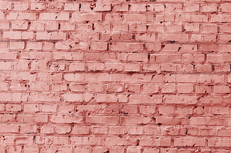 画的老粉红色砖墙纹理或背景