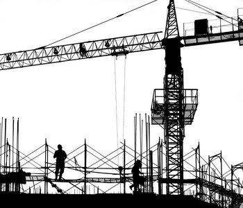 工地剪影图片