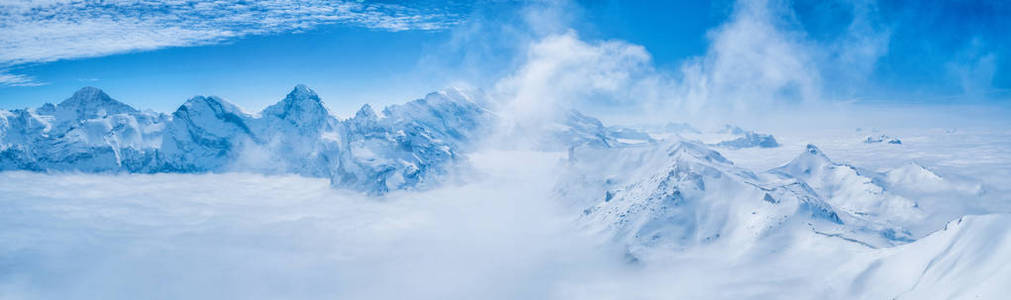 瑞士雪郎峰瑞士天际线的壮丽全景雪山