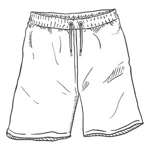 校服裤子手绘图片