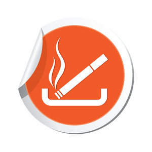 香烟的图标.吸烟的告示牌照片