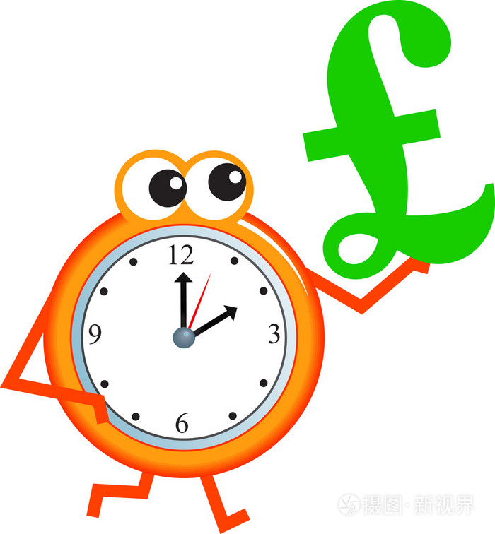 磅时间时钟卡通