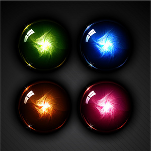 发光的魔法球集照片