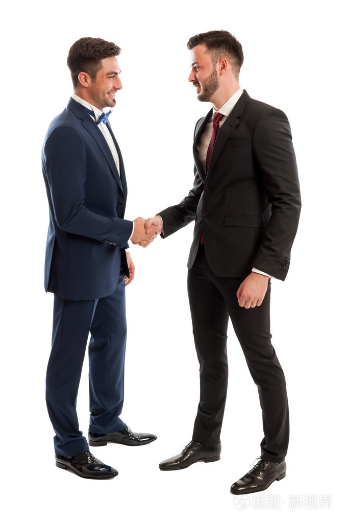 商务男士握手